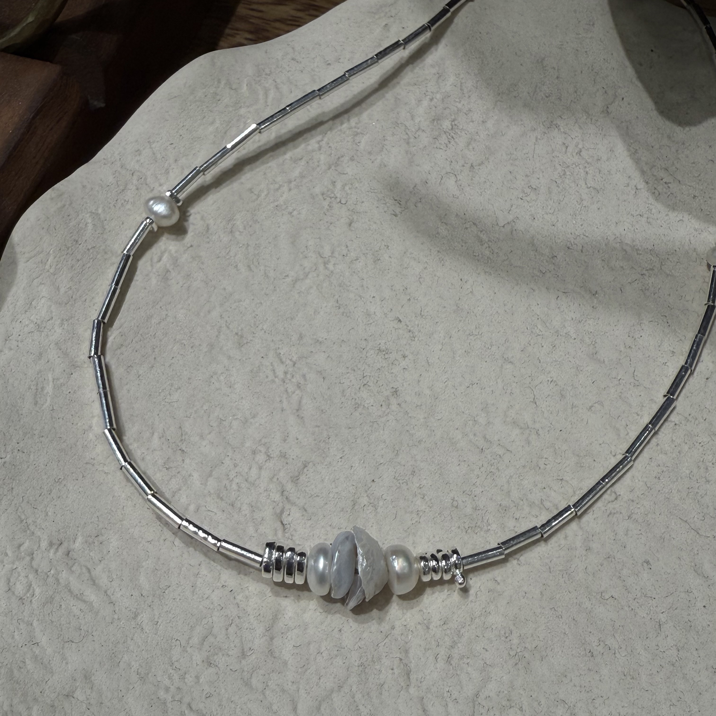 不規則淡水珍珠串珠項鍊