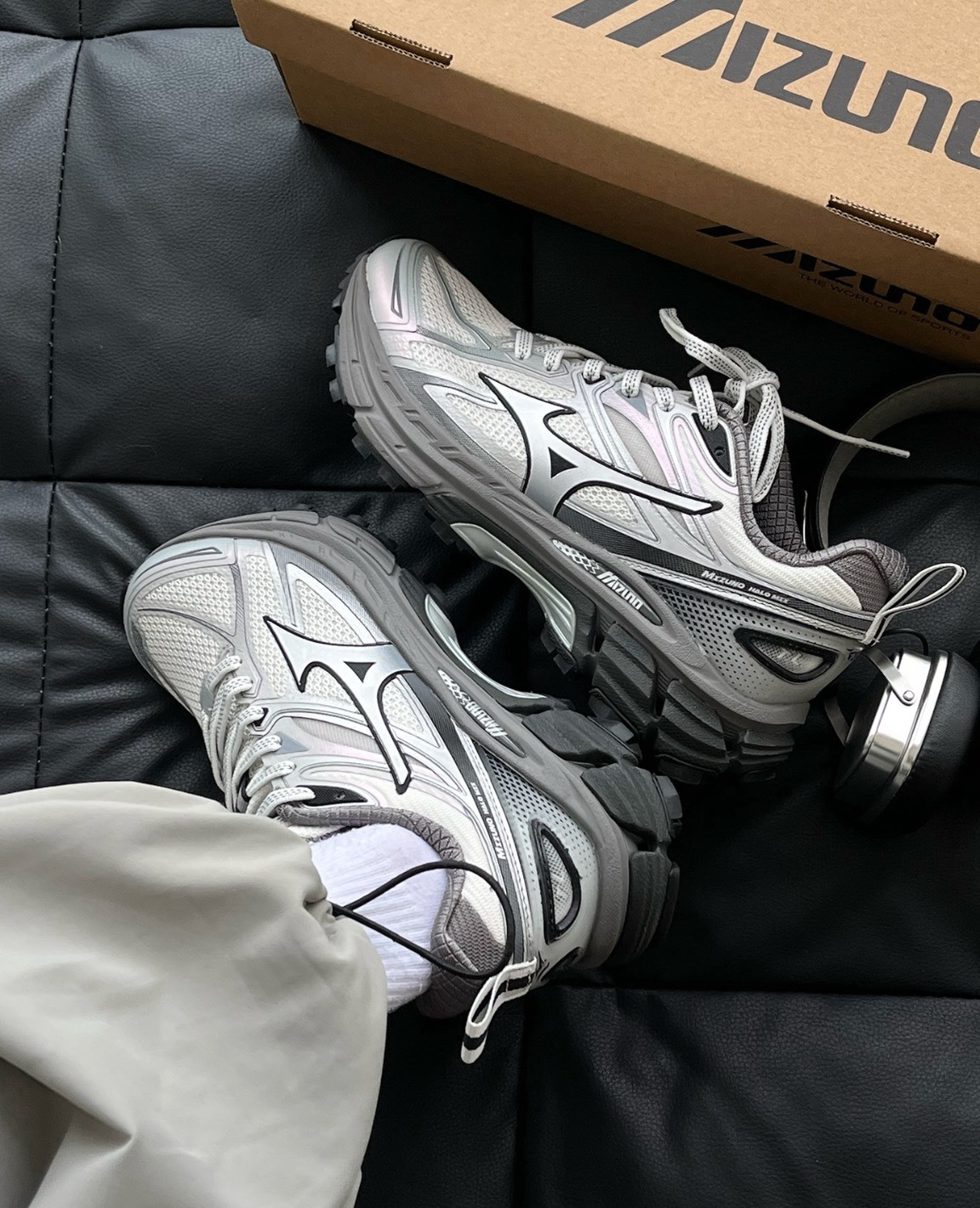 Mizuno 美津濃 Halo Mix TL 跑步鞋 🏃‍♂️石灰白 男女款 混搭減震慢跑鞋 通勤潮流百搭款 July25