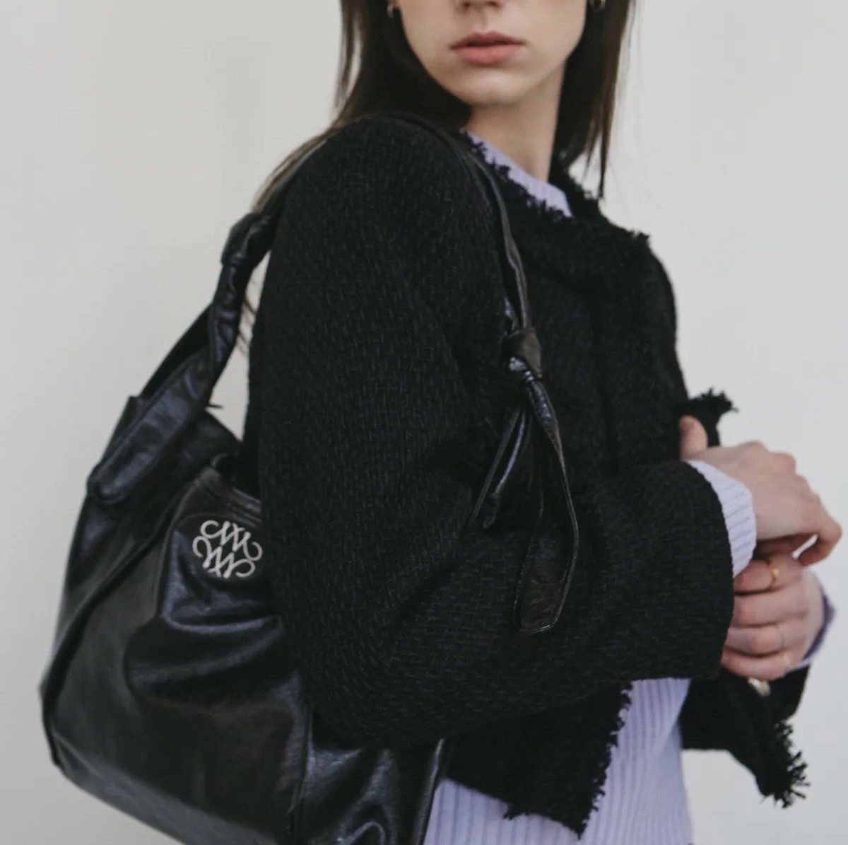 韓國 Nick&Nicole 油蠟皮綁帶包 Square Bag 肩背包