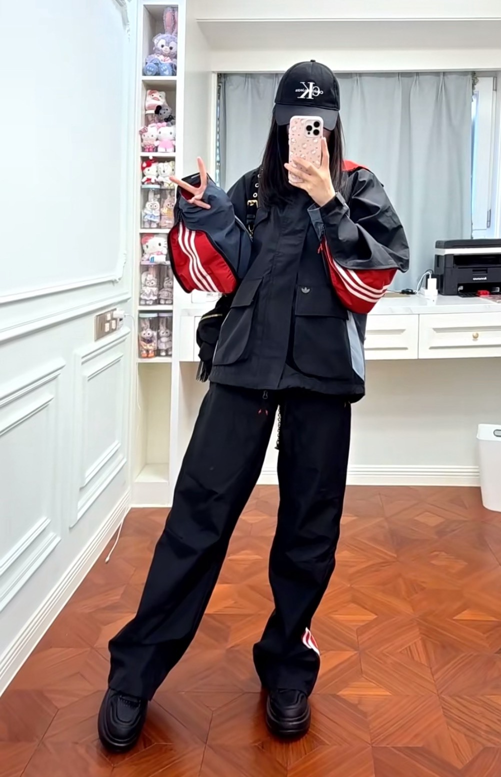 adidas Originals x Ordinary People 聯名運動長褲 黑 拼色潮感 July25