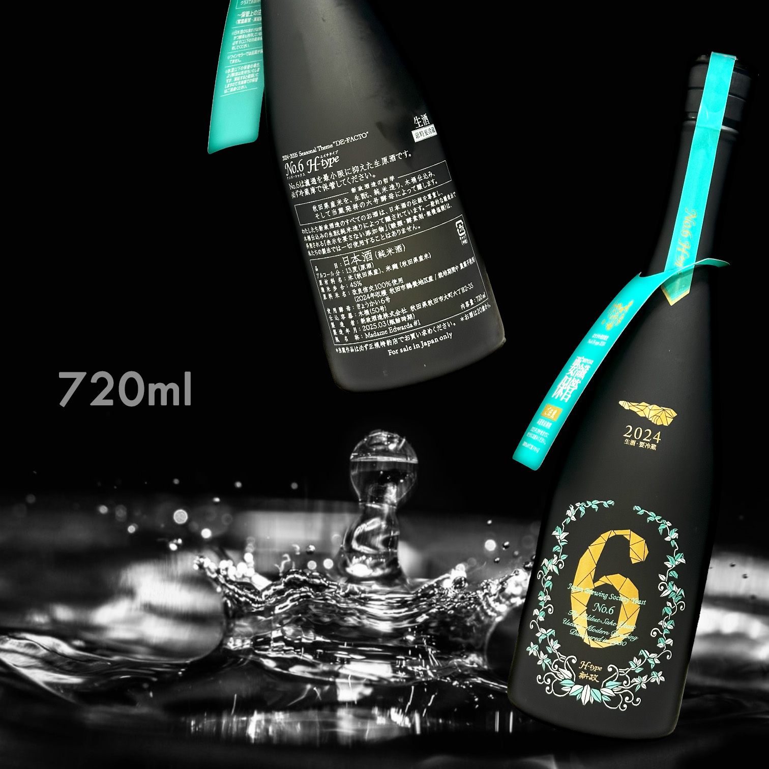 新政NO.6 H-type DE-FACTO 生酛純米生原酒2024 720ML|AMALL清酒店