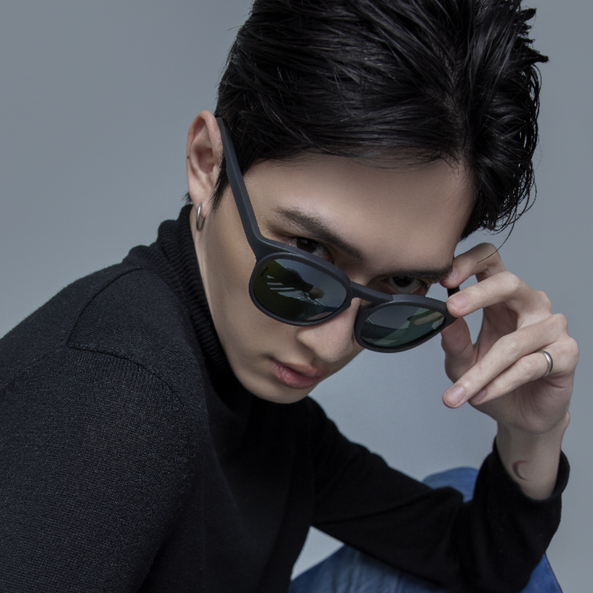 【KPLUS】RETRO 時尚休閒輕量墨鏡 / Black 石墨黑