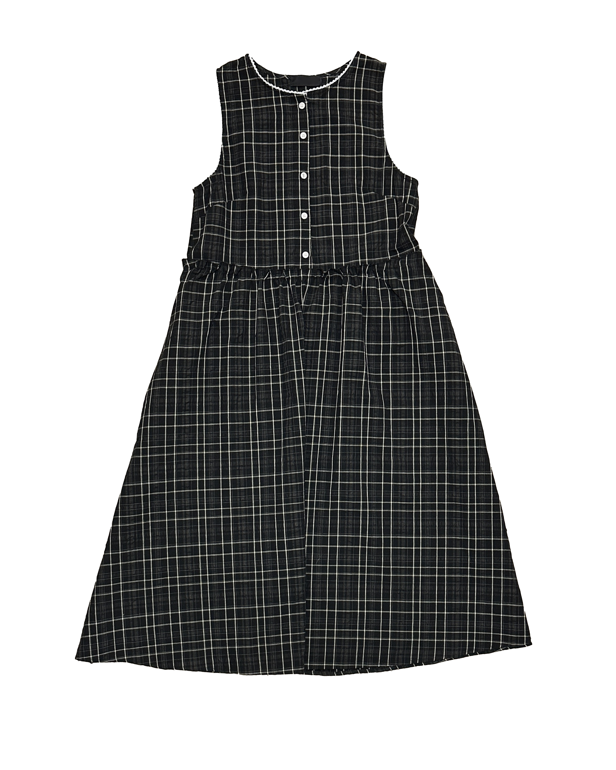 小碎花邊格紋小袋Onepiece