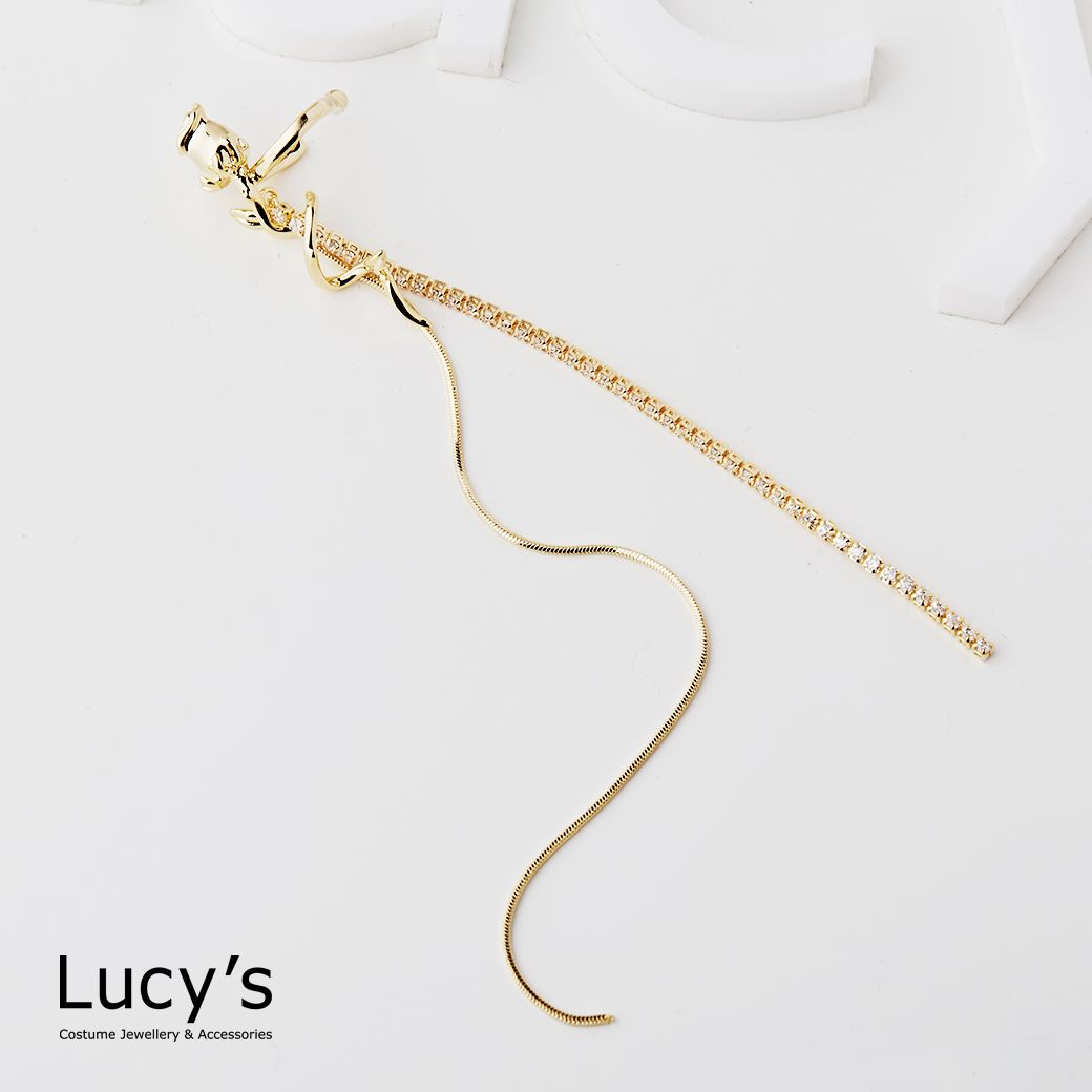 水鑽薔薇 耳骨夾 (二色) (123658/123659)