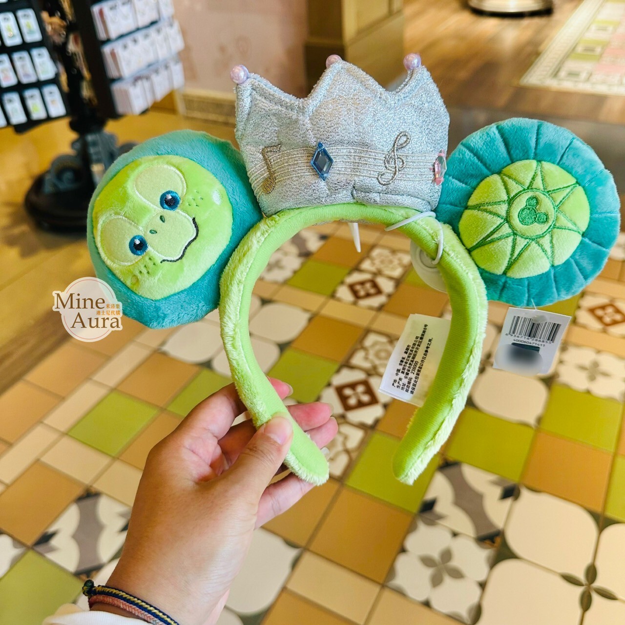 夢幻慶典系列 奧樂米拉 海龜 OluMel 立體耳朵 造型 髮圈 髮箍 -上海迪士尼樂園