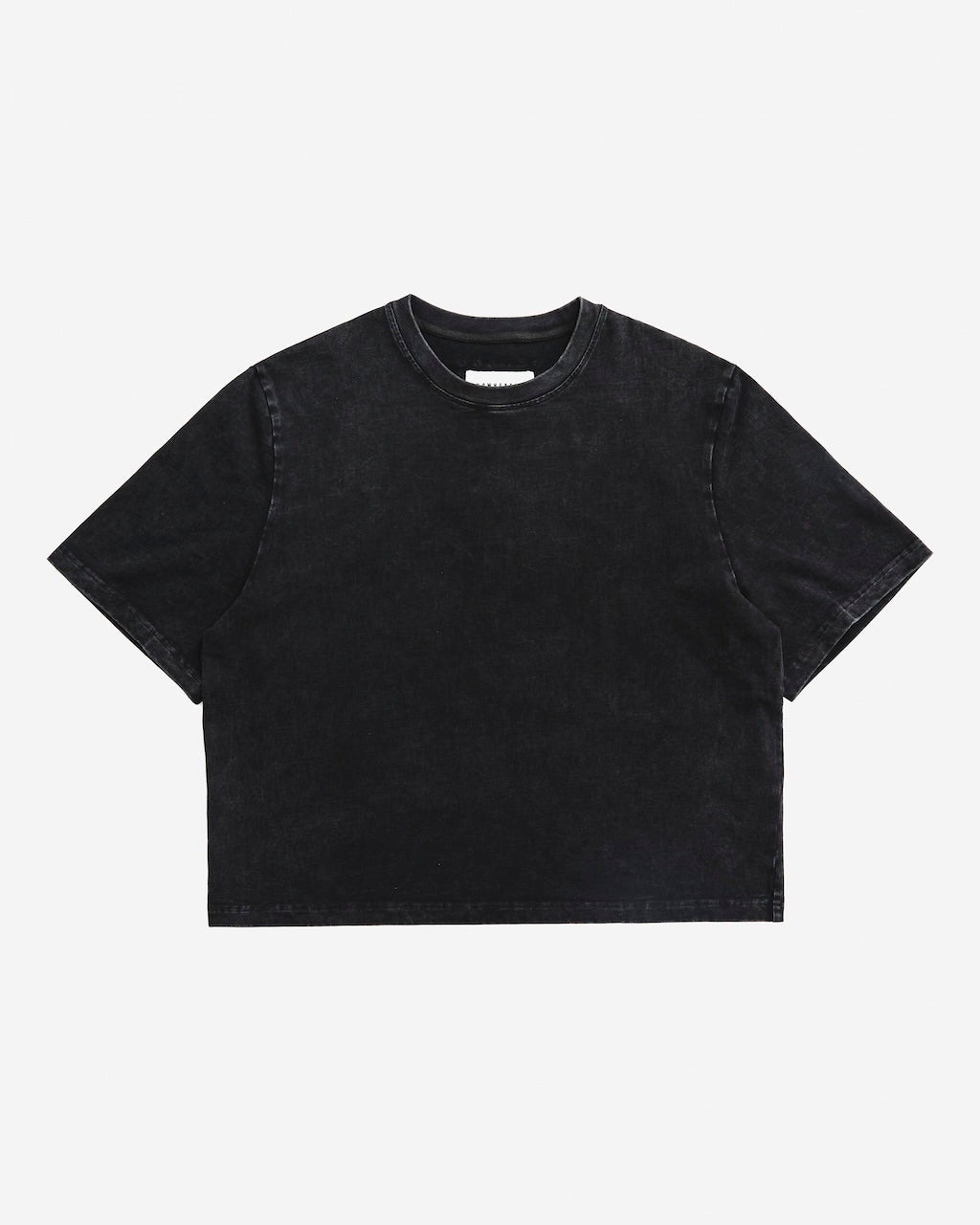 ANOWHEREMAN｜Washed Cropped T-Shirt (Black)