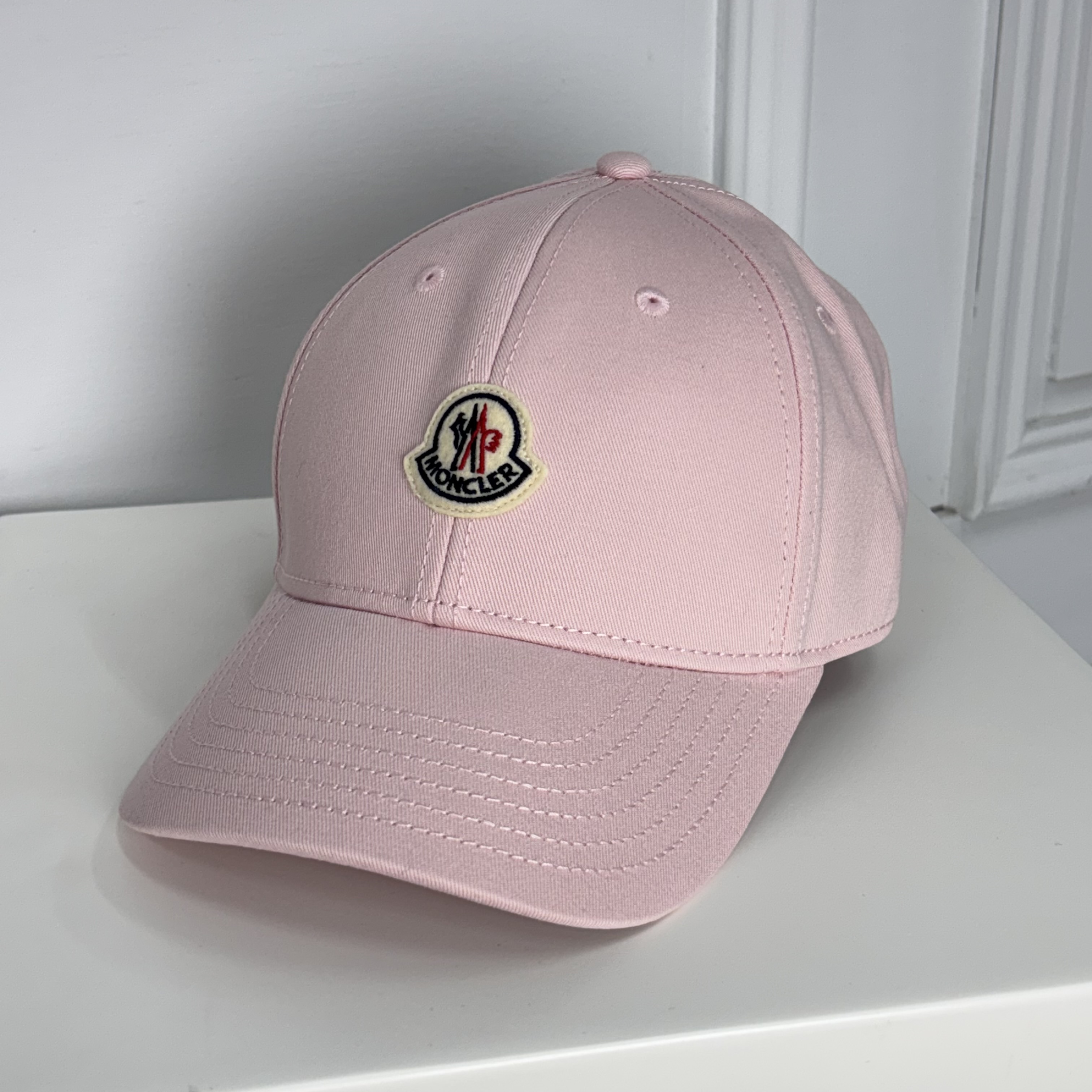 Moncler 刺繡LOGO棒球帽 (粉)【2EC0120440003099】