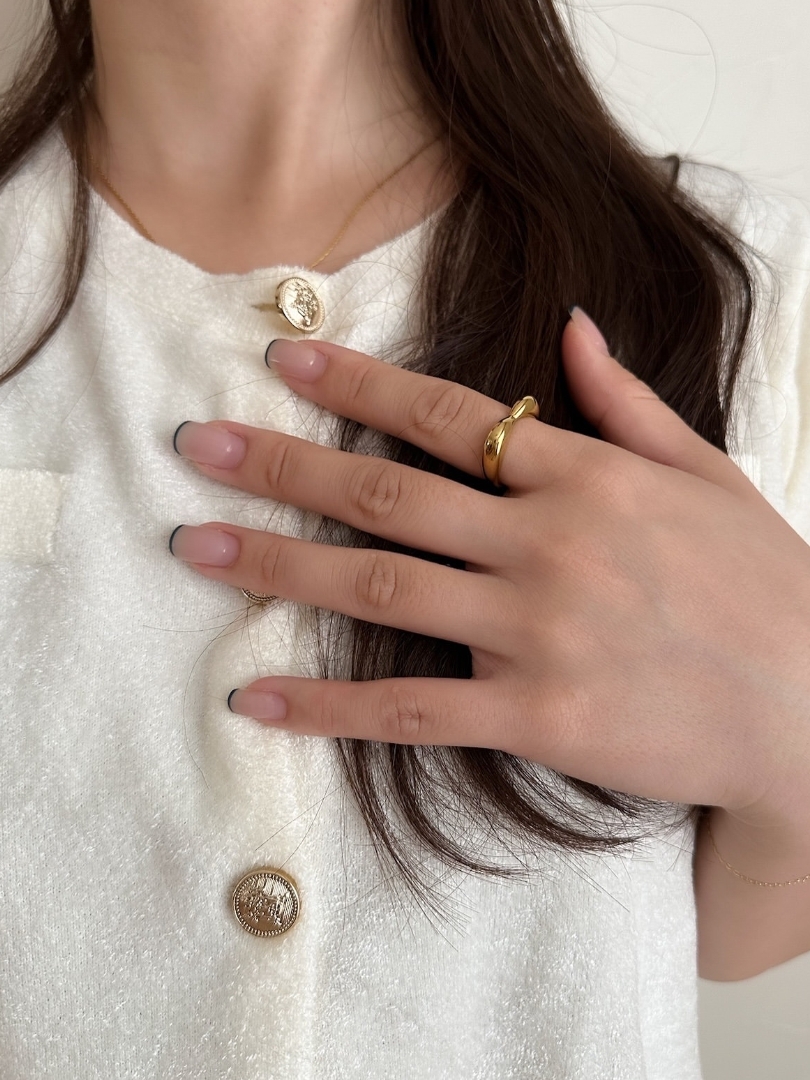 SS simple ribbon ring