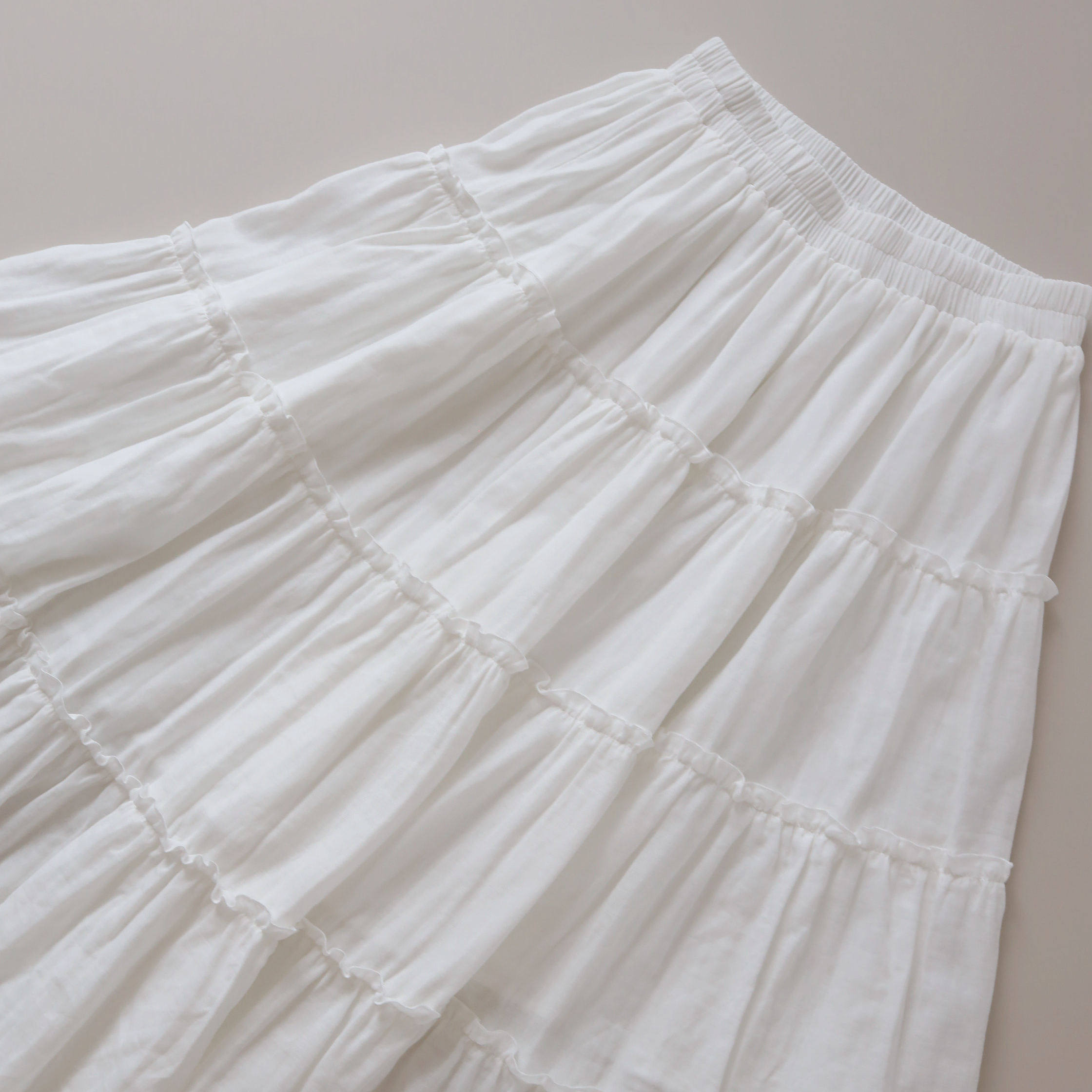 現貨 7252 日本面料 白茶蛋糕裙2.0