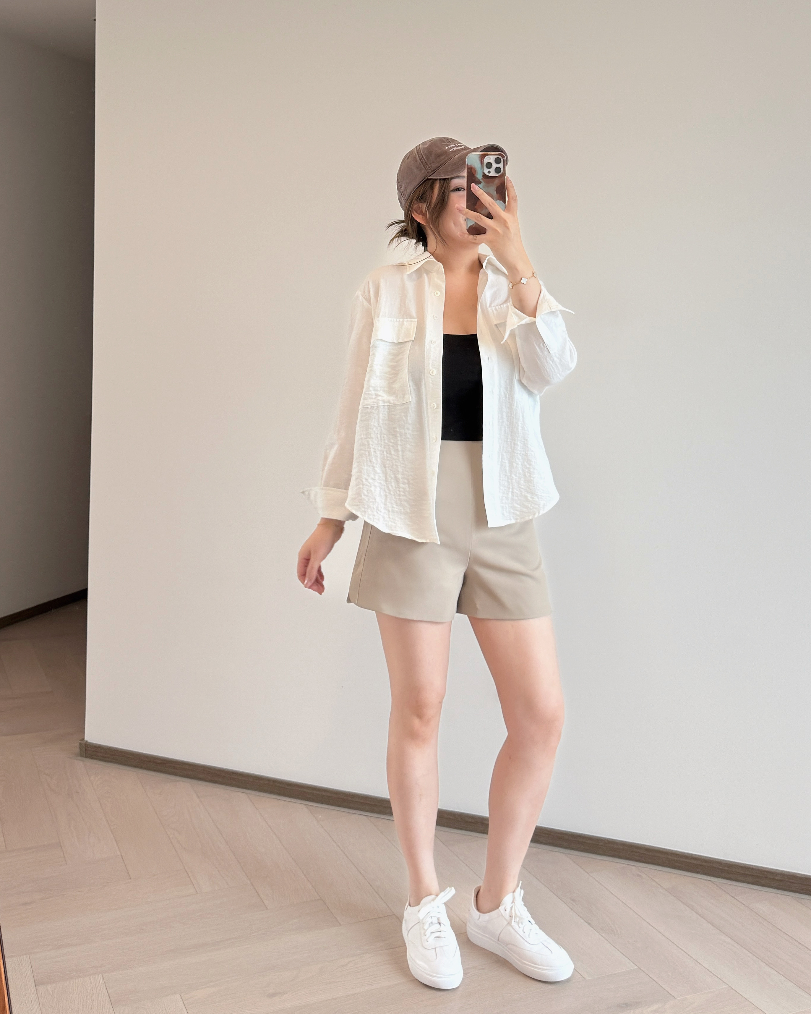 現貨 7244  奶油啡涼爽布西裝短褲