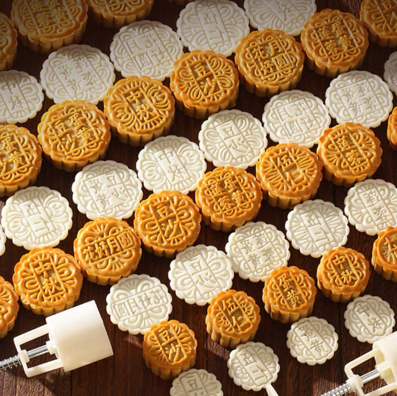 50g 中秋流心奶黃款-月餅模(連4模片)