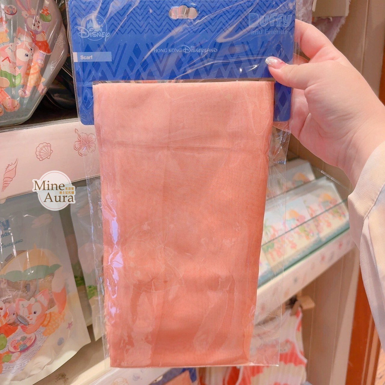 海灘派對系列 達菲Duffy與好友 圖案 絲巾 -香港迪士尼樂園