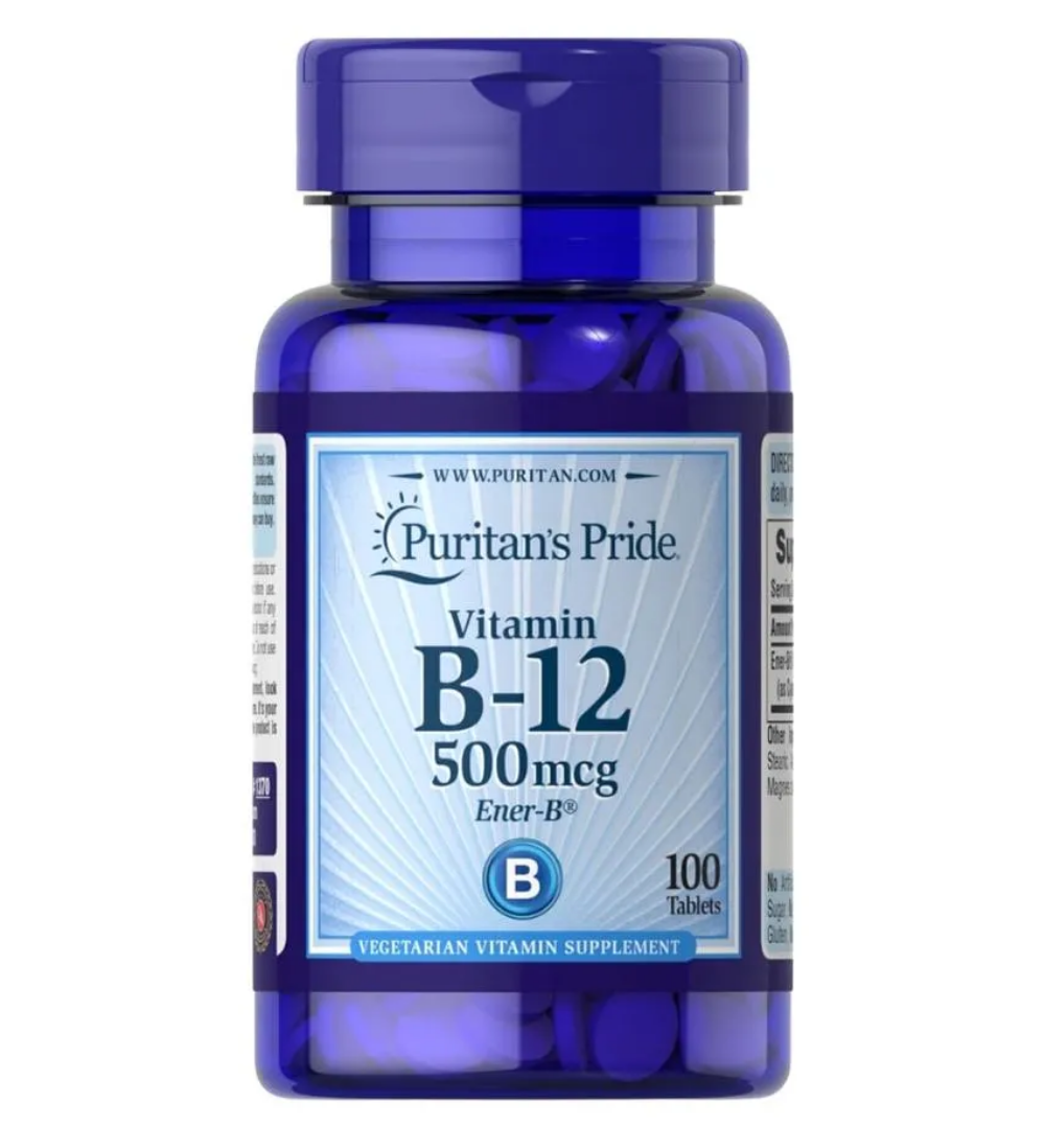 【Puritan's Pride】維他命B-12 Vitamin B-12 500mcg 100顆