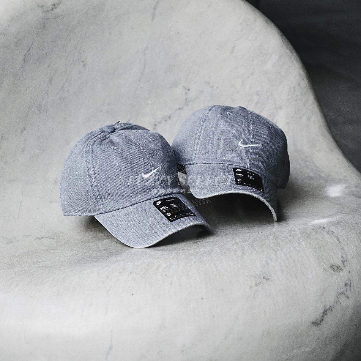 【逢甲 FUZZY】Nike 帽子 老帽 牛仔藍 淺藍 刺繡 水洗 HF0383-429