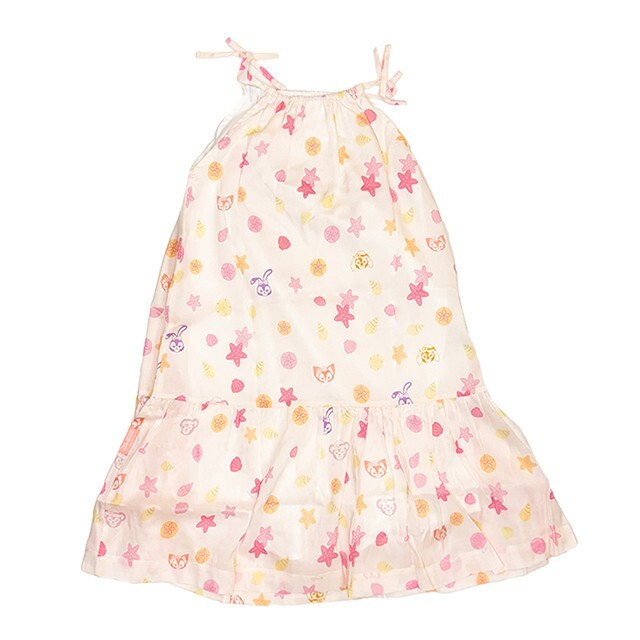 海灘派對系列 達菲Duffy與好友 滿版圖案 兒童 連身 洋裝 -香港迪士尼樂園