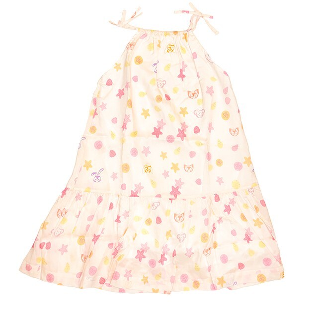 海灘派對系列 達菲Duffy與好友 滿版圖案 兒童 連身 洋裝 -香港迪士尼樂園