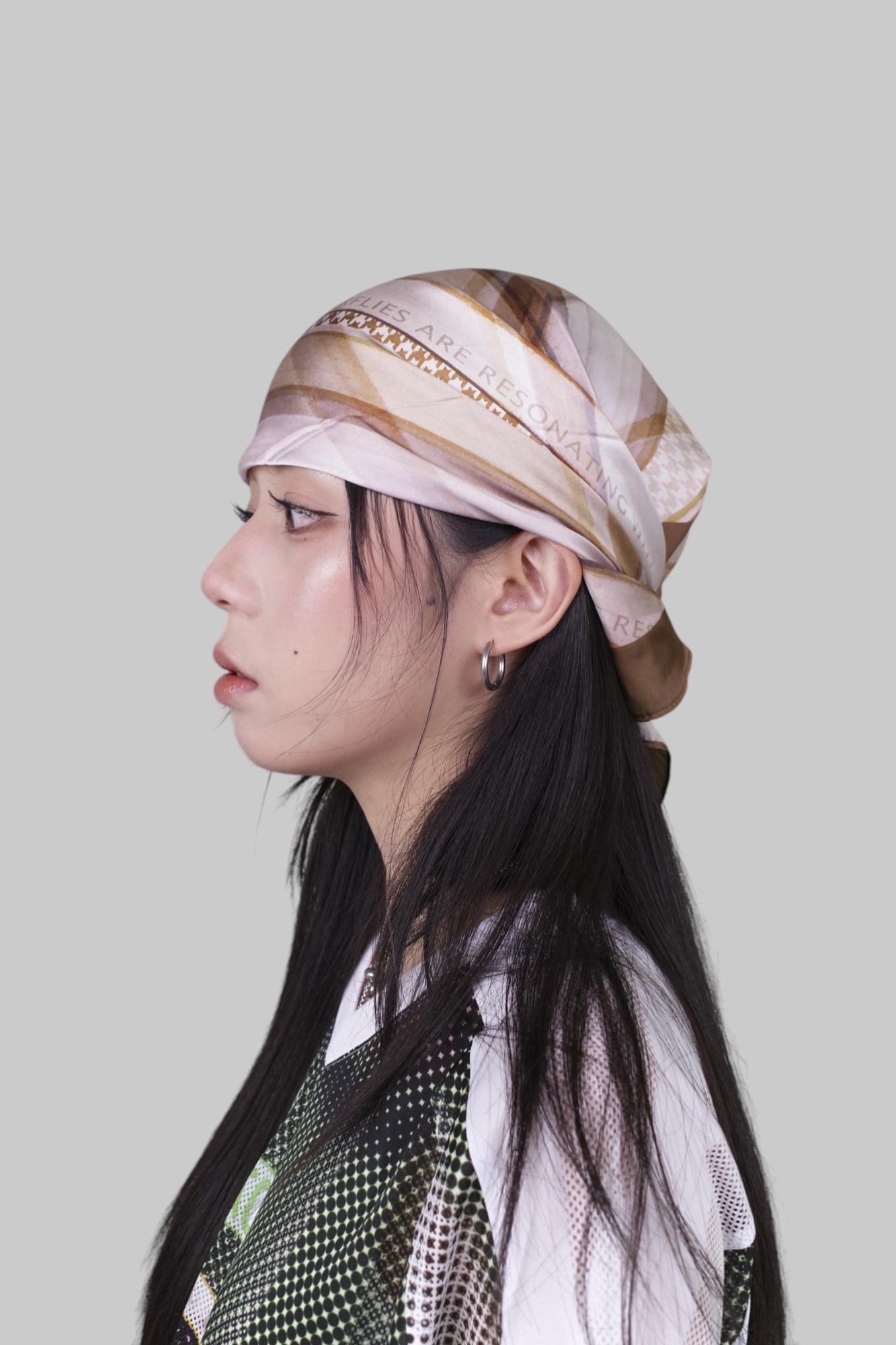 『Always_Good』光澤感 格紋 氣質 絲巾 方巾 頭巾