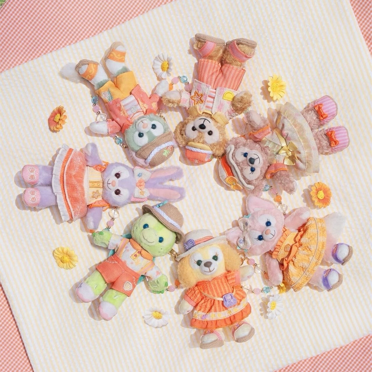 海灘派對系列 達菲Duffy與好友 玲娜貝兒 LinaBell 鑰匙圈 吊飾 -香港迪士尼樂園