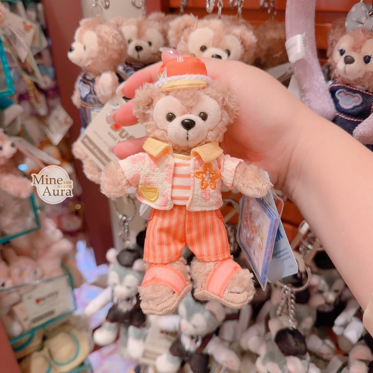 海灘派對系列 達菲Duffy與好友 達菲 Duffy 鑰匙圈 吊飾 -香港迪士尼樂園