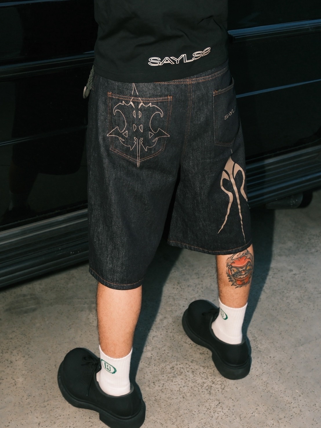 ATONE X SAYLESS  DENIM JORTS