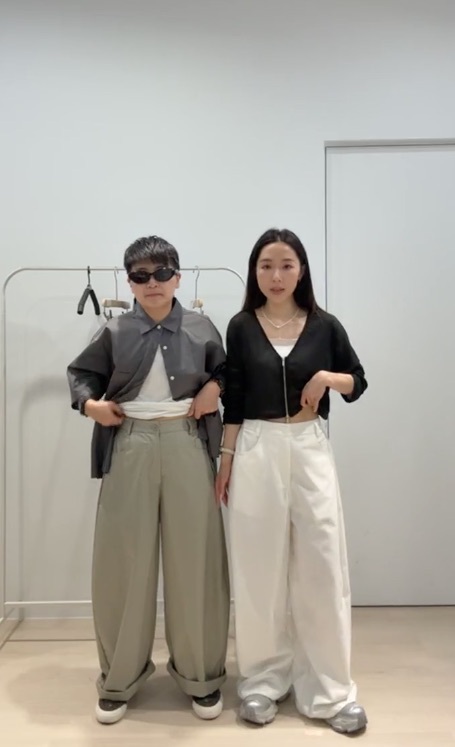 (現貨)(版娘激推) 一流版型101cm冰爽西裝時髦繭型褲F size _5106