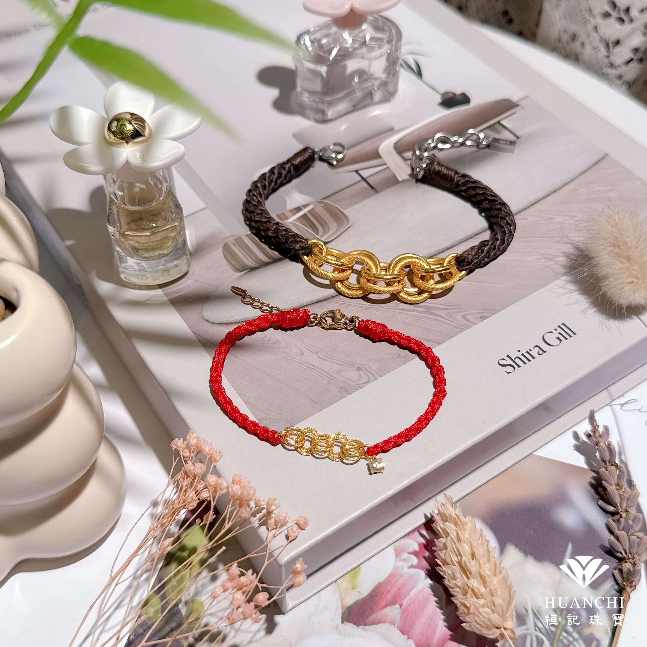 環環相扣的緣份 情侶編織金手鍊