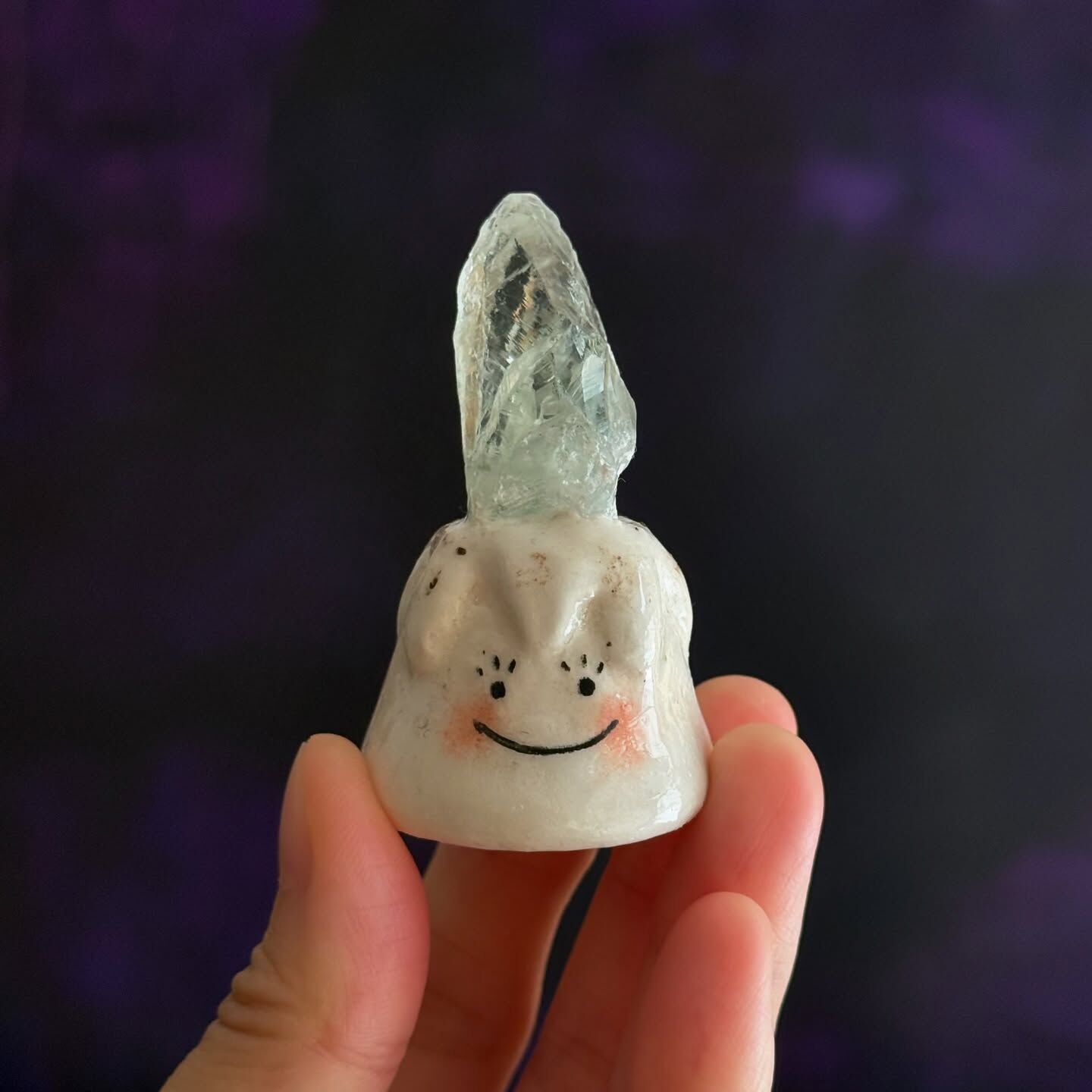 [原石] 綠水晶 手工陶藝品