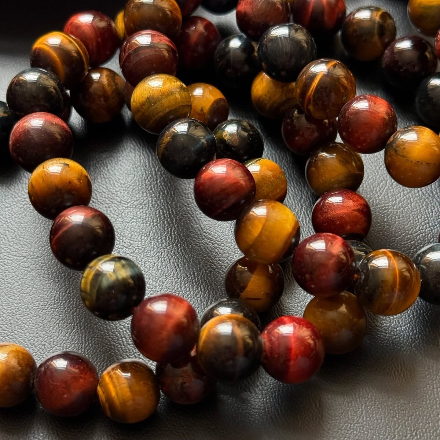 [原石] 紅黃藍虎眼石 水晶手串