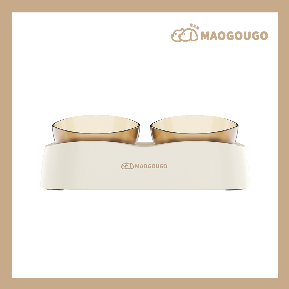 【Maogougo 貓狗購】 波浪餵食雙碗