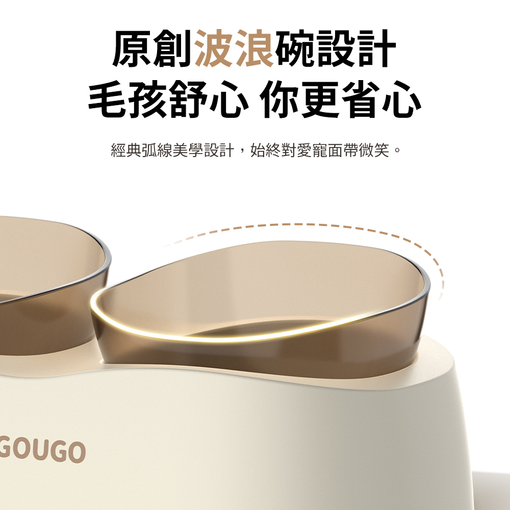 【Maogougo 貓狗購】 波浪餵食雙碗