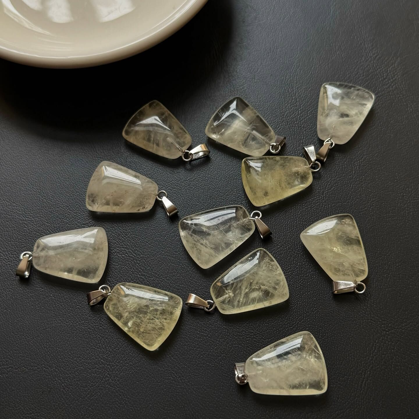 [原石] 檸檬黃水晶 項鍊吊墜