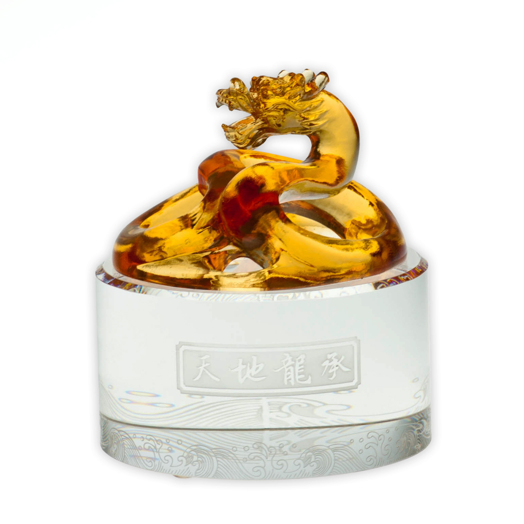 居家開運琉璃珍藏｜天地龍承紙鎮擺飾 鎮宅化煞 招財納福風水首選