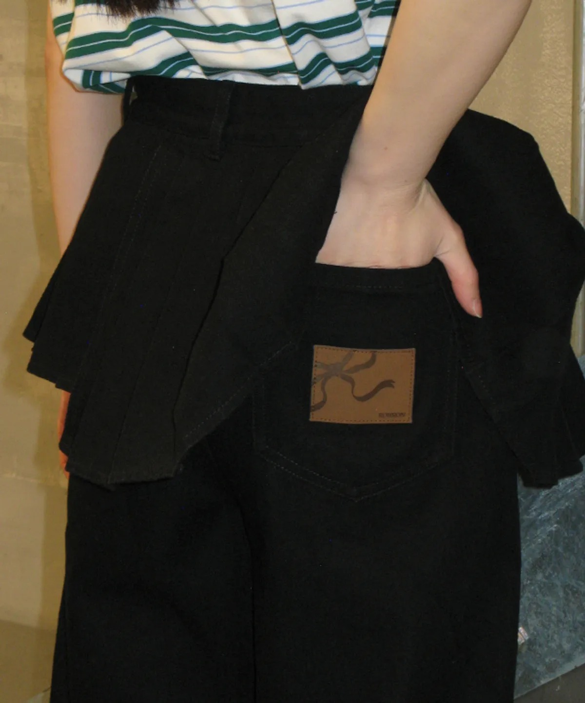★2025SS新作★RONRON★OFF BALANCE PLEAT LAYERED PANTS RONRON OFF BALANCE PLEAT LAYERED PANTS