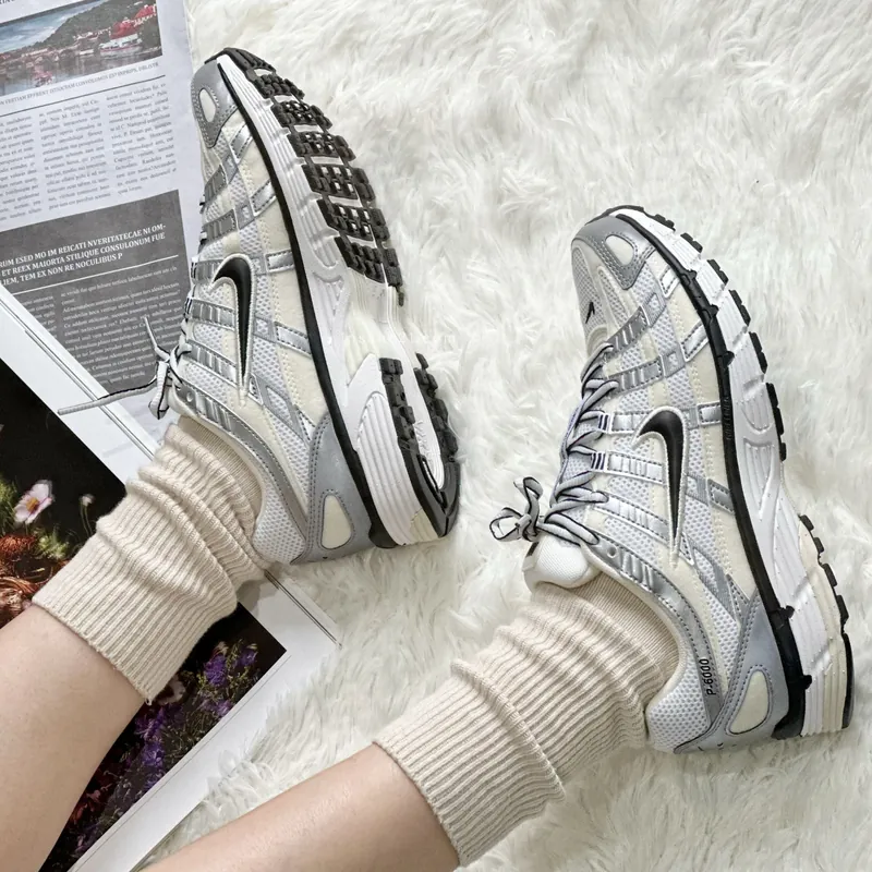 NIKE WMS P-6000 奶油白銀 (另附男生尺碼)