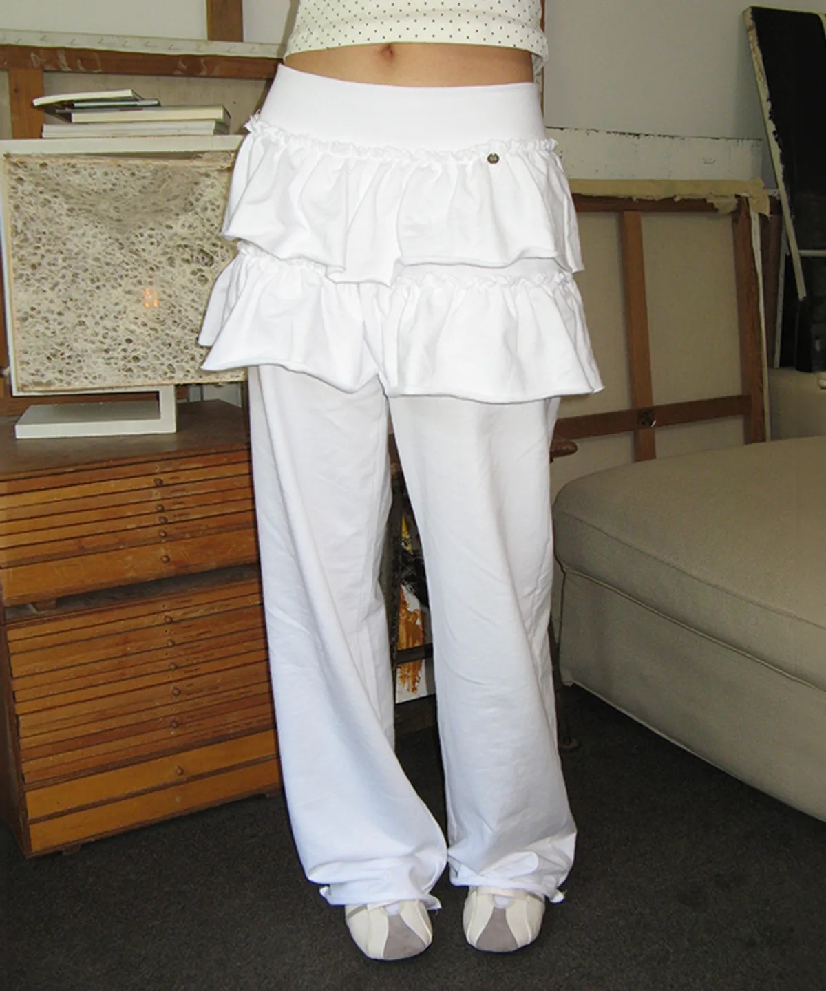 RONRON CANCAN RUFFLE LAYERED PANTSKIRT