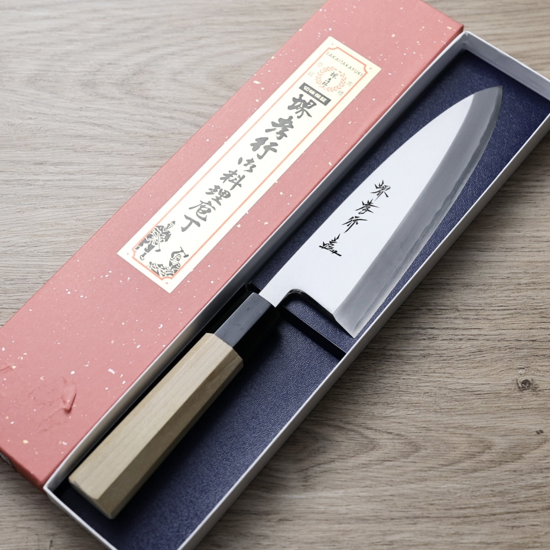 堺孝行 Chef 出刃 180mm 銀三鋼