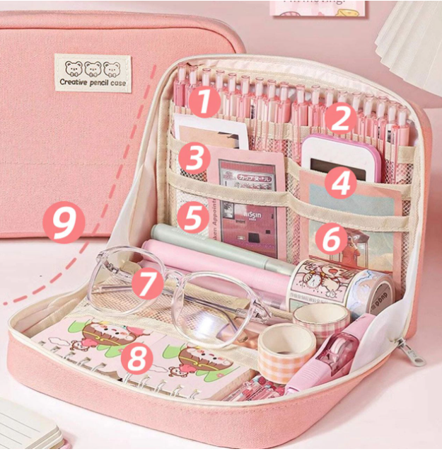 超大容量铅笔盒化妆包