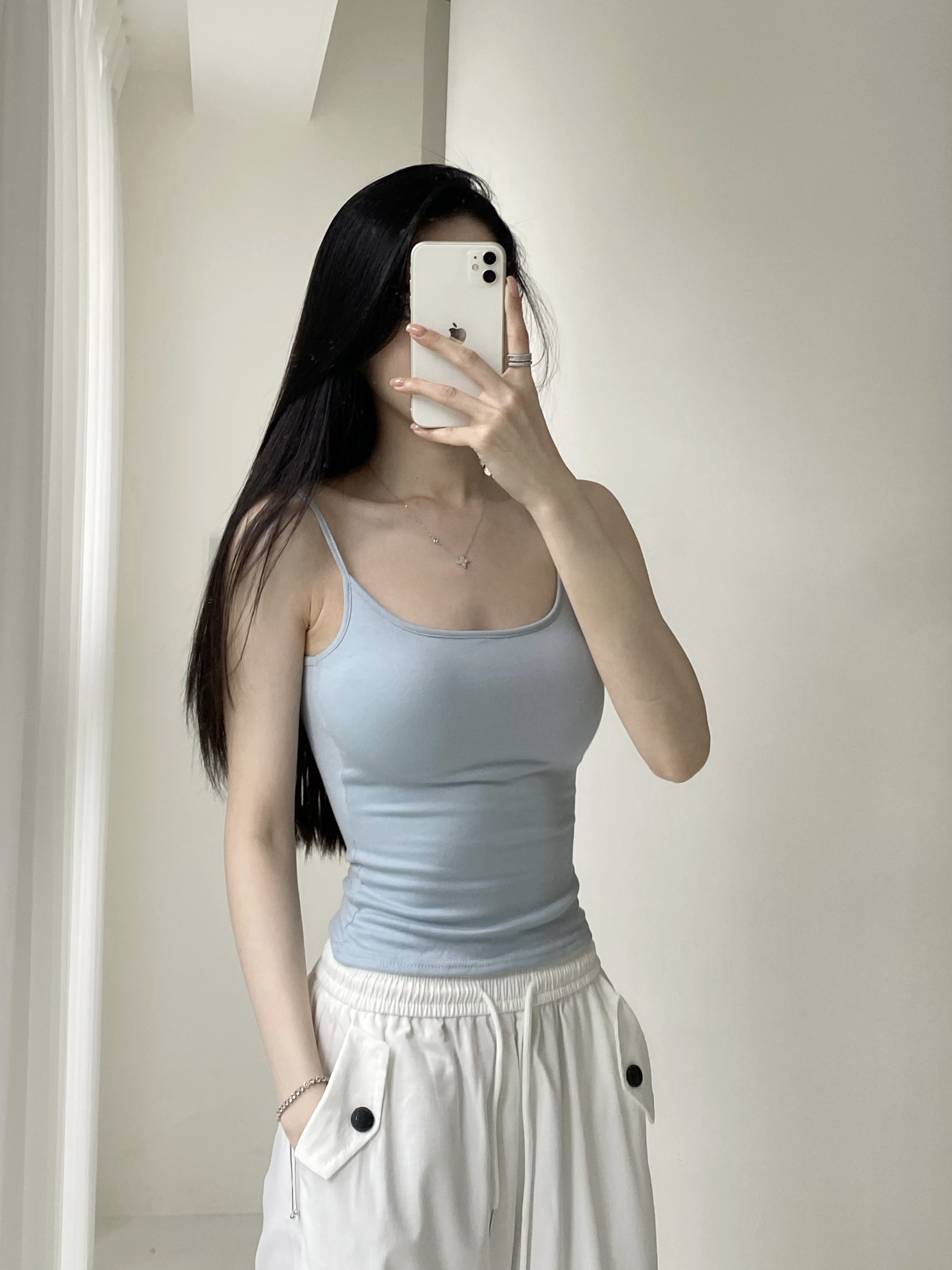 細肩圓領美胸BraTop