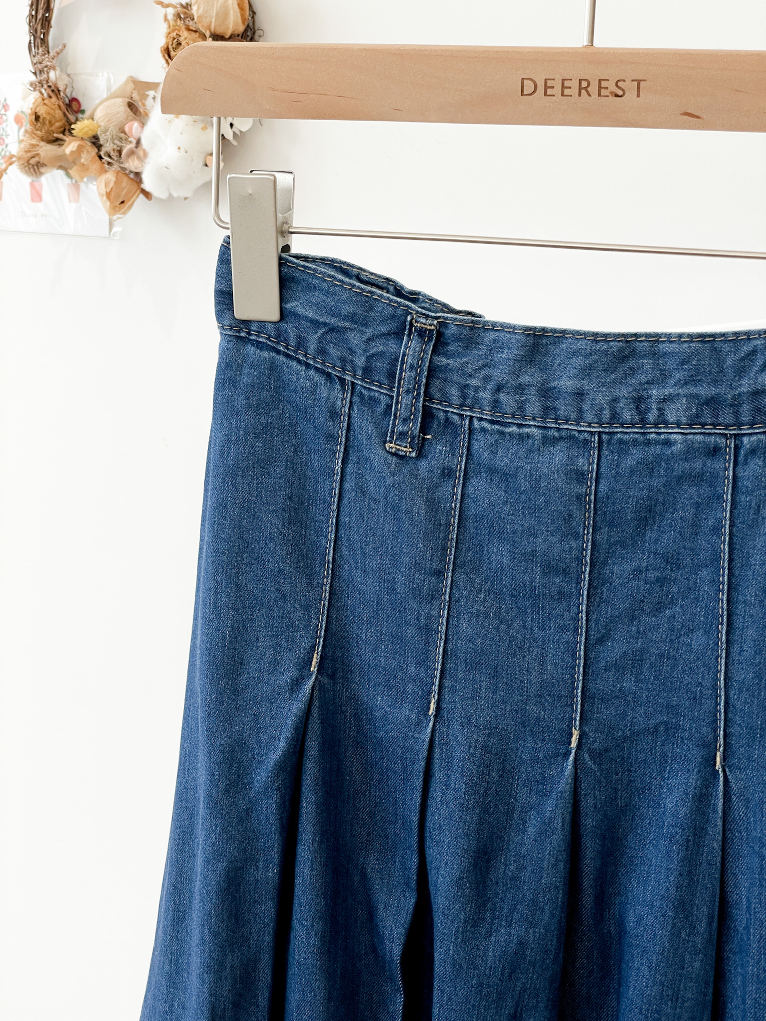 SK561 Elle Bright Denim Long Skirt