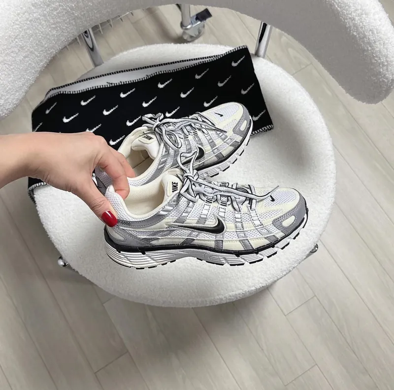 NIKE WMS P-6000 奶油白銀 (另附男生尺碼)
