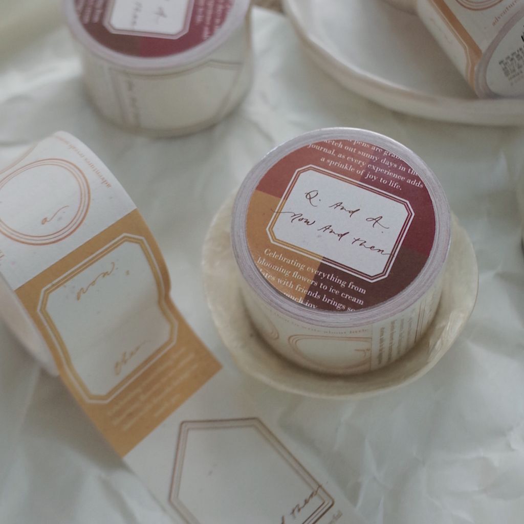 Now and then  便利貼紙膠帶 捲型貼紙｜茄子先生