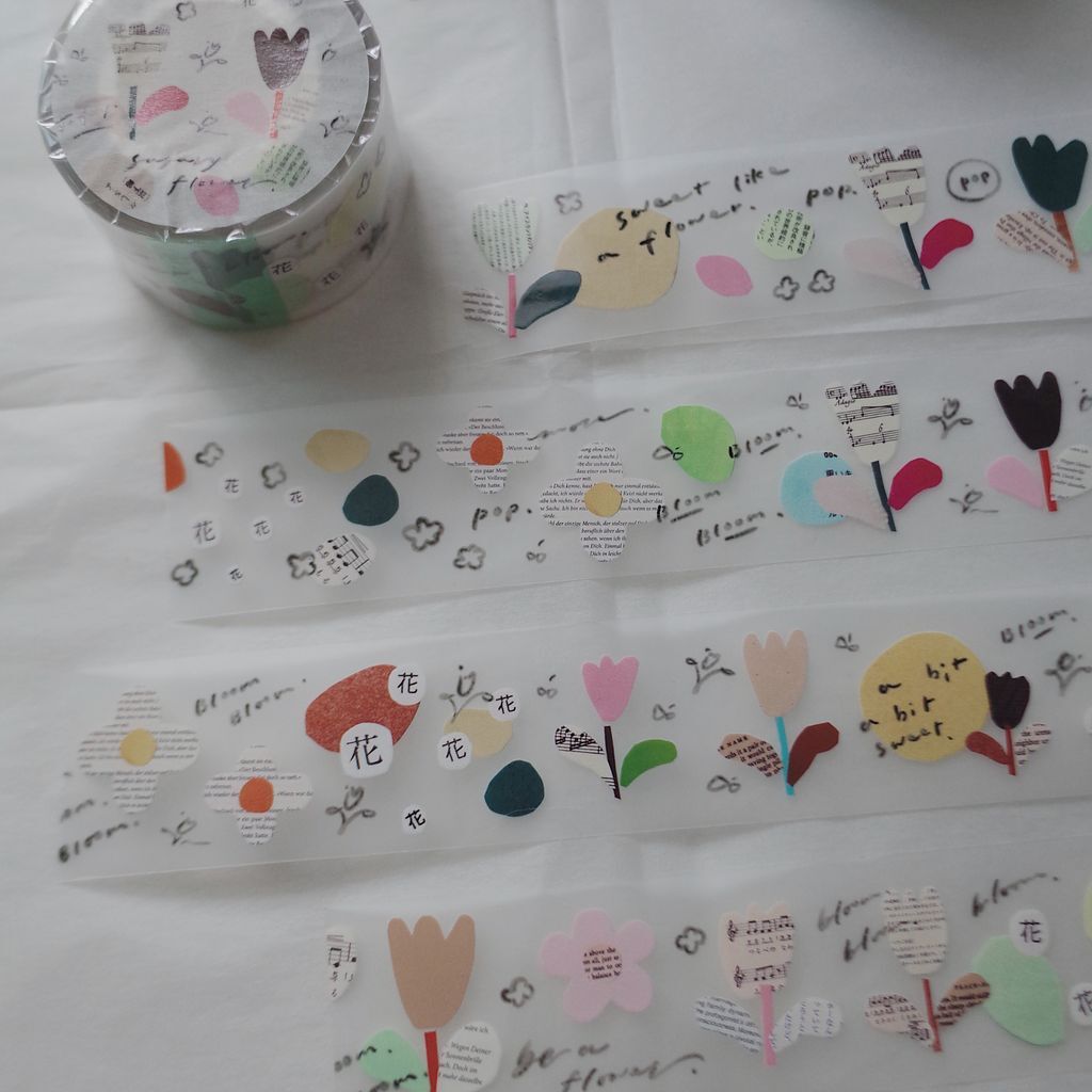 甜甜的花 - 霧面 PET膠帶｜茄子先生