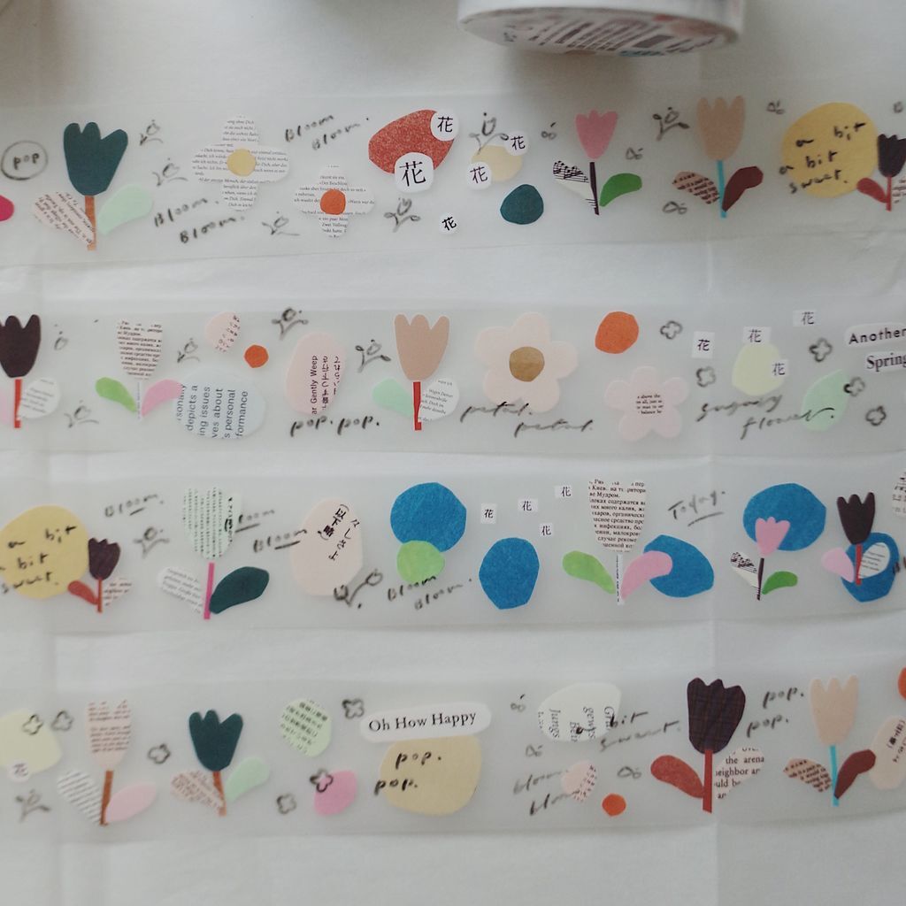 甜甜的花 - 霧面 PET膠帶｜茄子先生