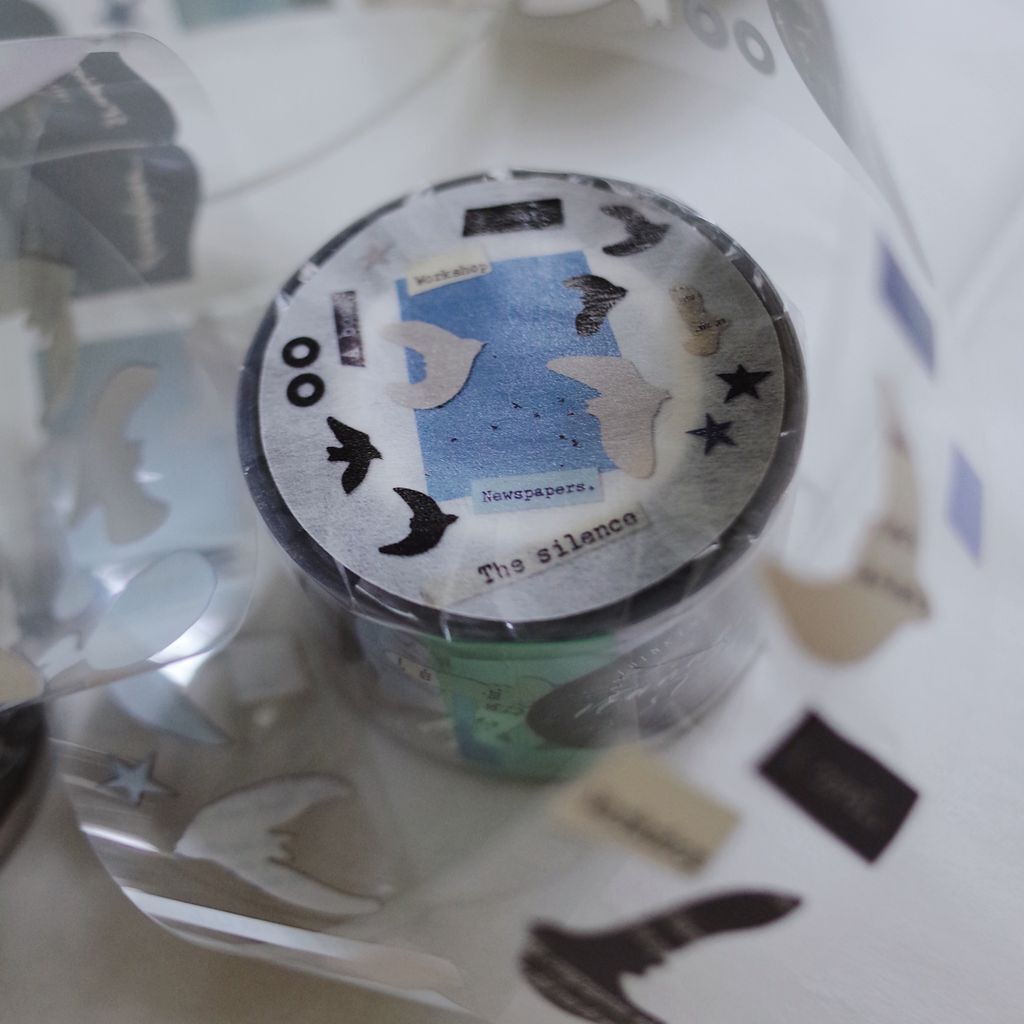 剪紙的鳥 - 亮面 PET膠帶｜茄子先生