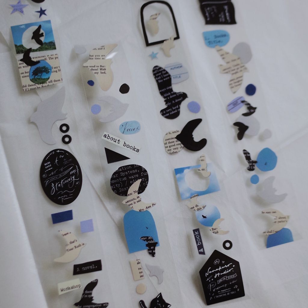 剪紙的鳥 - 亮面 PET膠帶｜茄子先生