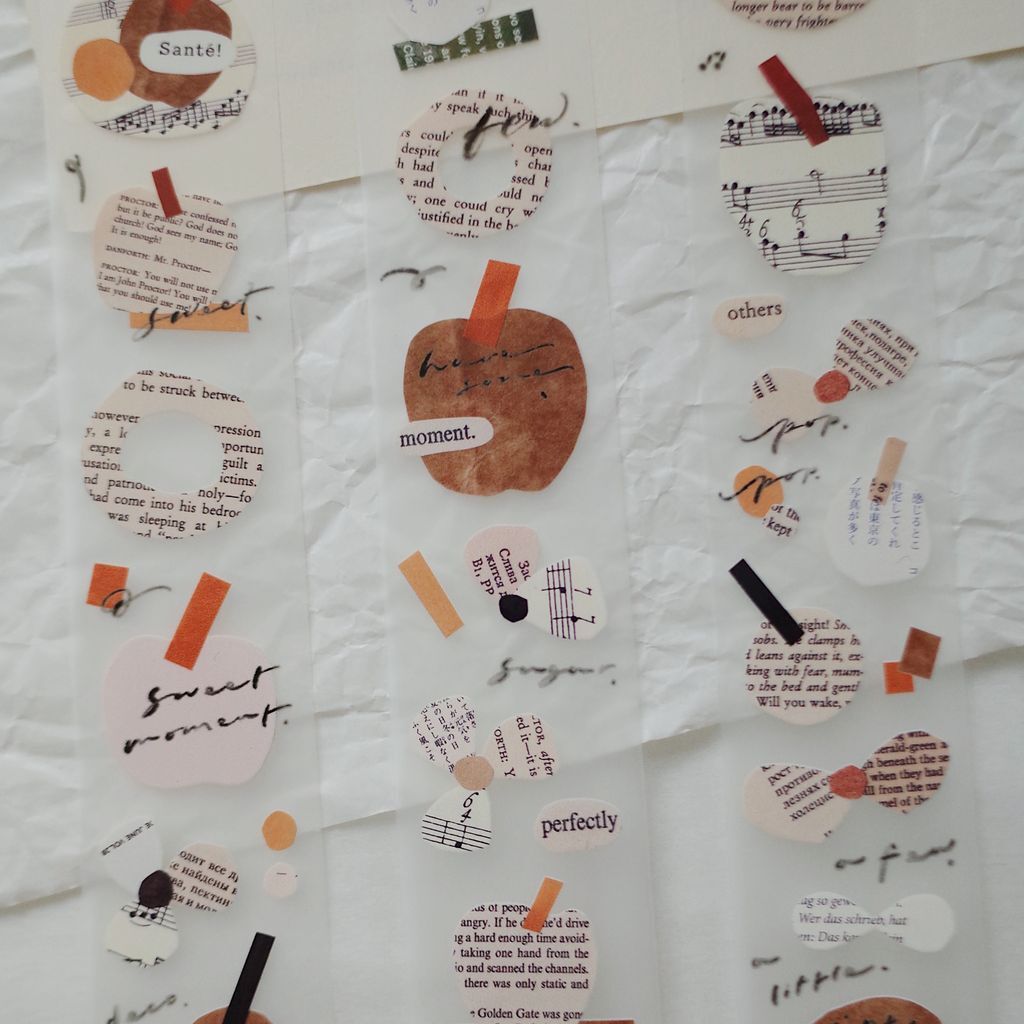 花園裡的餐盤 - 霧面 PET膠帶｜茄子先生