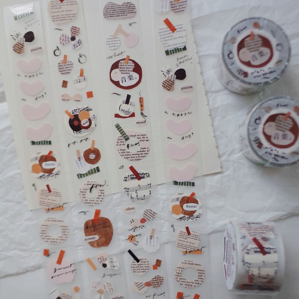 花園裡的餐盤 - 霧面 PET膠帶｜茄子先生