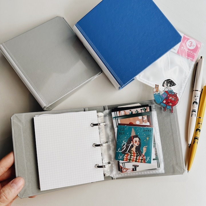 方格活頁紙 迷你資料夾內袋 Mini文具系列｜日本KING JIM