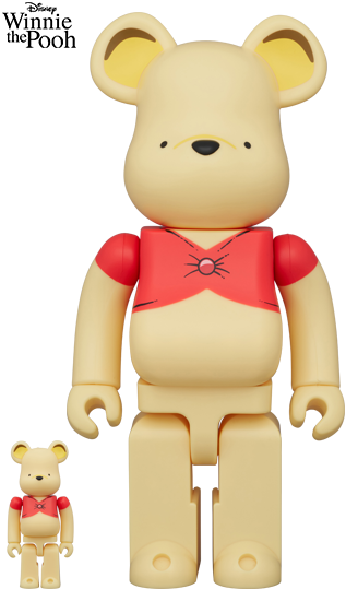BEARBRICK WINNIE THE POOH  (ORIGINAL VER.) 100% & 400%