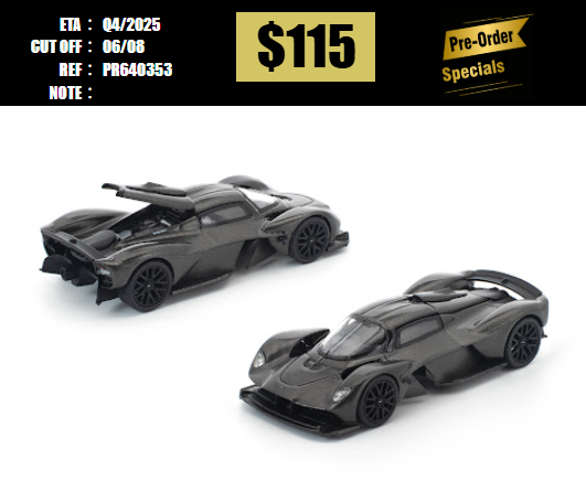 PO-$115 * POP RACE * 1:64 ASTON MARTIN VALKYRIE CARBON EDITION [OD26/07]